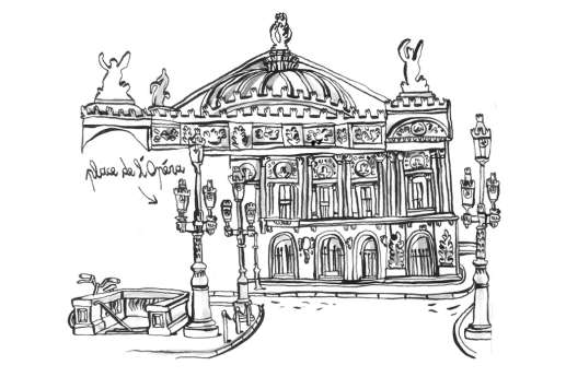 Dessin Place Opéra Guillaume Reynard Varenne