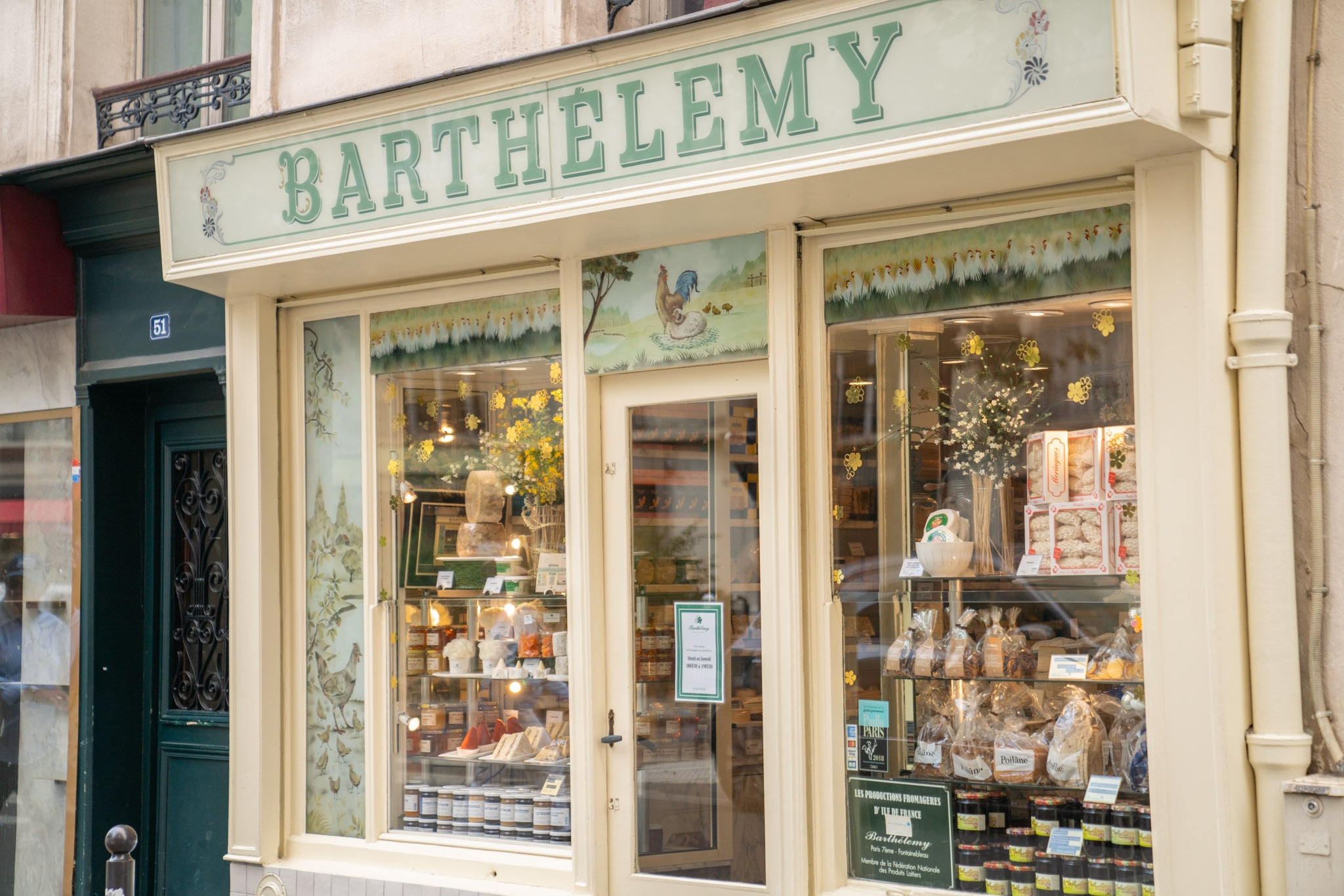 Barthélemy fromagerie vitrine rue de grenelle paris
